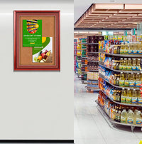 Extra Large Designer Wood Enclosed Bulletin Cork Board SwingFrames 36x48