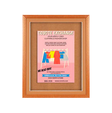 Extra Large Designer Wood Enclosed Bulletin Cork Board SwingFrames 48x60