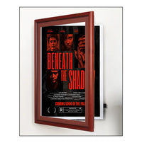 SwingFrame Wood 353 Poster Display Frame 36x48 with Decorative Matboard