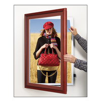 Wood 353 Poster Display SwingFrames 24x32 with Matboard