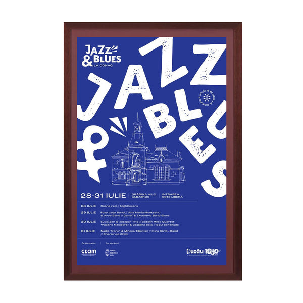 Wood 361 Poster Display SwingFrames 10x20 With Matboard