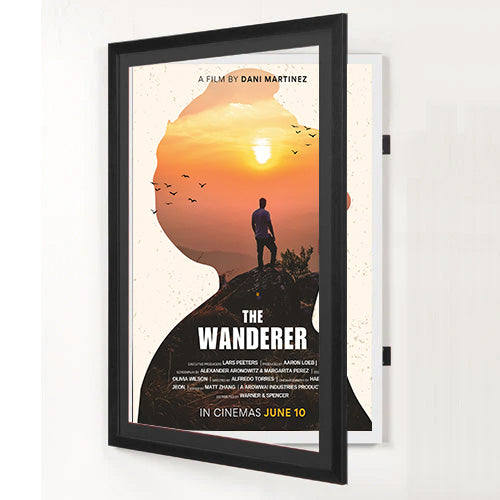 Wood 361 Poster Display SwingFrames 30x40 With Matboard
