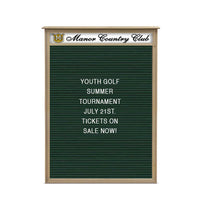36" x 60" Outdoor Message Center Letter Board with Header (Single Door)