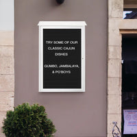 Wall Mount Outdoor Message Center Letter Board 60" x 24" | TOP Hinged - Single Door Information Board
