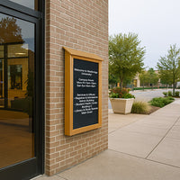 Outdoor Message Center Letter Board 24" x 48" | LEFT Hinged - Single Door, Wall Mount Info Board