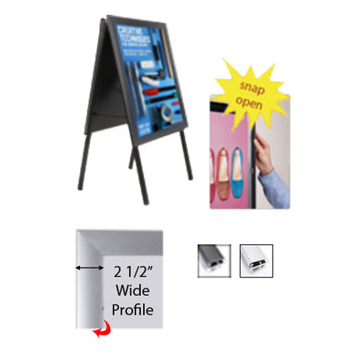 A-Frame 36x48 Sign Holder | Snap Frame 2 1/2" Wide