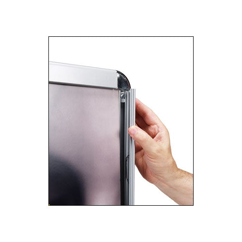 Elegant Snap Frame Sign Holder | Free-Standing 22x28 Poster Display Double-Sided + Rounded Corners