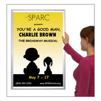 POSTER SNAP FRAMES 18x24 (SHOWN in SILVER) with 1 5/8" WIDE FRAME