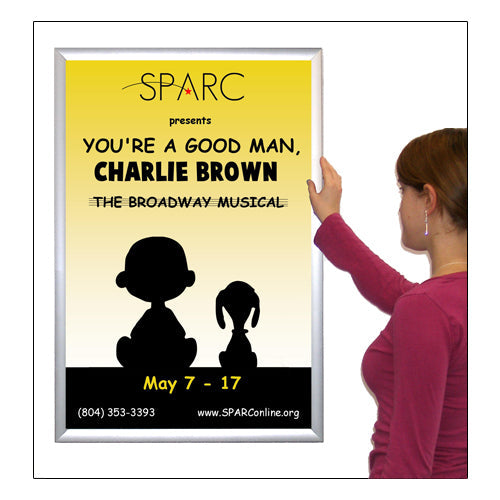 POSTER SNAP FRAMES 18x24 (SHOWN in SILVER) with 1 5/8" WIDE FRAME