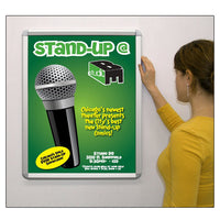 ALL 4 FRAME RAILS SNAP OPEN FOR EASY 17 x 22 POSTER CHANGES (SHOWN in SILVER)