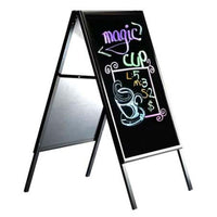 A-Board Black Marker Board 22x28 Black A-Frame Sidewalk Sign-Holders