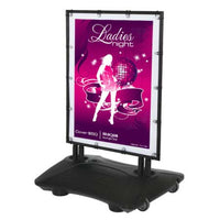 STREET-MASTER™ Sidewalk Sign with Fillable Water Base for 30”x 40” Banners | Heavy-Duty, Flex Springs