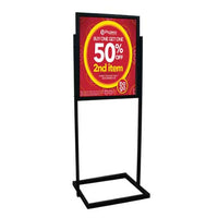 One Tier Information Board Stand for 18x24 Posters and Signs | Insert Two Graphics - Double-Sided Viewing