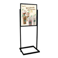 1 Tier Information Board 24x36 with Sturdy Rectangular Base Sign Stand and Top Load Poster Holder