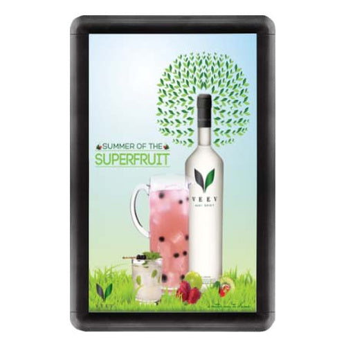 Budget-Friendly, 22x28 Snap Frame Poster Sign Holder  with 1" Wide Rounded Corners | Black Frame