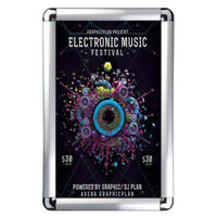 20x30 Wall Snap Frame Poster Sign Holder with 1" Rounded Corner | Silver Frame Finish - Quick Ship