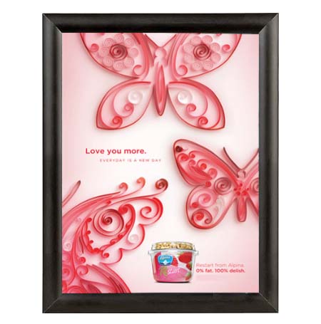 Budget-Friendly 24x36 Snap Frame Poster Sign Frame with Slim 1-inch Profile Width | Black Frame with Mitered Corners