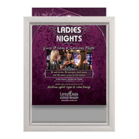 8.5x11 Slide-In Sign Holder .93" Wide | Mitered Metal Silver Frame Economical and Quick Ships