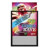 18x24 Slide-In Sign Holder .93" Wide Metal Profile | Mitered Black Frame Quick Ships  1 -2 Days