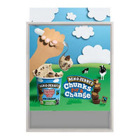 22x28 Slide-In Sign Holder .93" Wide | Mitered Silver Frame Quick Ships