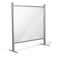 39.37" W x 47.24" H Adjustable Aluminum Frame Acrylic Countertop Sneeze Guard