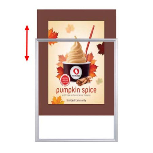 Designer Beveled Slide-In Picture Sign Frames for Posters 27x40 | 3" Wide Matboard