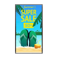 Economy Extra Large 48x72 Frame with Quick Change Beveled Metal Slide-in Poster Sign Frame