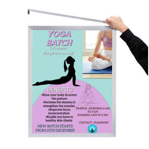 12x18 Frame Euro-Style Top & Side Load | Poster Frame Sign Holder Slide-In Frame Design