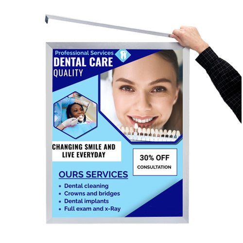 12x36 Frame Euro-Style Top / Side Load - Poster Frame Sign Holder Slide In Frame Design