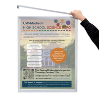 Euro-Style Large 24x48 Frame Top or Side Load - Poster, Sign Holder Slide-in Metal Frame Design