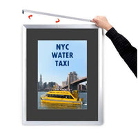 Designer Euro Style Slide In Picture Frame for Posters 20x28 + 4" Wide Matboard