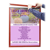 Slide In 27x41 Wood Frame Top Load, Side Load Poster Frame Sign Holder