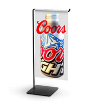 Wire Countertop Banner Stand Sign Holder Display Holds 9"x 19" Banner with Steel BaseWire Countertop Banner Stand Sign Holder Display Holds 9"x 19" Banner with Steel Base