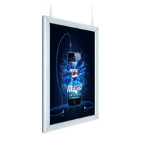 Light Weight Aluminum Ceiling Mount Sharpe Edge Frame Hanging Poster Displays 11 x 17
