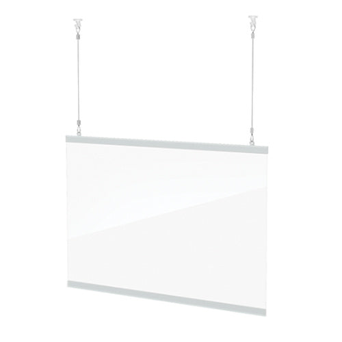 Cough and Sneeze Protection: 56 Inch Wide Hanging Sneeze Guard