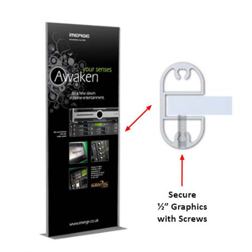 48 x 96 Mounted Graphic Poster Board Floor Stand with Solid Steel Base, Side Uprights to Hold Poster Board Sturdy | Silver or Black Finish