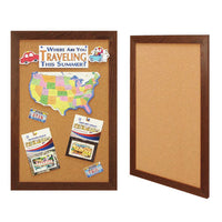 WIDE WOOD FRAME 11 x 17 BULLETIN BOARD (SHOWN IN PORTRAIT)