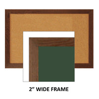 WIDE WOOD FRAME 14 x 14 BULLETIN BOARD (SHOWN IN LANDSCAPE)