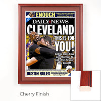 Cleveland Cavaliers NBA Champions Newspaper Wood Display Frame