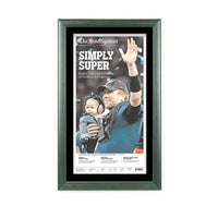 Philadelphia Eagles Super Bowl LII Champions Newspaper Frame | Wood Display Frame with Beveled Matboard