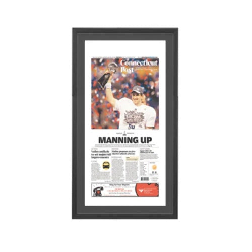 New York Giants Superbowl 46 Newspaper Wood Display Frame