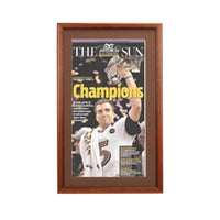 Baltimore Ravens Superbowl 47 Newspaper Frame Wood Display Frame