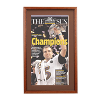 Baltimore Ravens Superbowl 47 Newspaper Frame Wood Display Frame