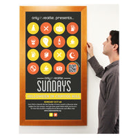24 x 84 Wood Picture Poster Display Frames (Wide Wood)