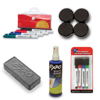 Optional Accessories: Dry Erase Markers (Standard and Magnetic), Eraser, Spray Cleaner, Magnets