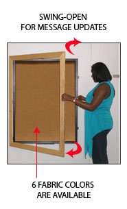 Wide-Wood 18" x 24" Enclosed Bulletin Board SwingFrames