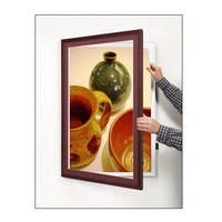 Wood 361 Poster Display SwingFrames 8.5x14 With Matboard