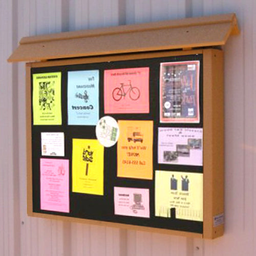 45x31 Wall Mount Outdoor Open Face Cork Board Info Center is available in 6 Plastic Lumber Finishes