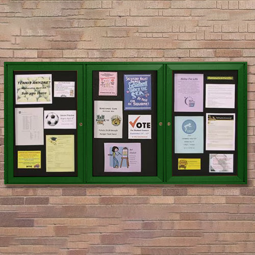 72x36 Wall Indoor Bulletin Board Info Center is available in 6 Plastic Lumber Finishes
