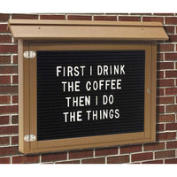28x20 Wall Outdoor Letter Board Info Center is available in 6 Plastic Lumber Finishes